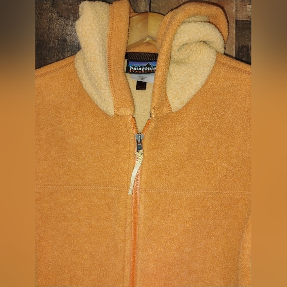 Patagonia Synchilla Burnt Orange Tan Fleece Full Zip-Up Jacket Womens XS - Picture 3 of 8